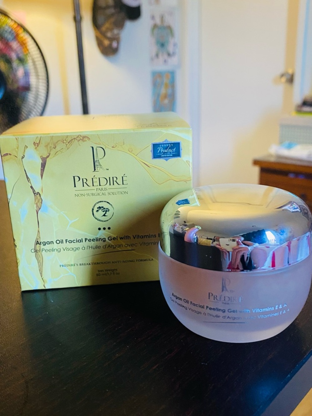 Predire Argan Oil Facial Peeling Gel with Vitamins E & A Fine Lines Wrinkles